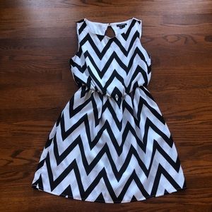 Black and White Chevron Dress
